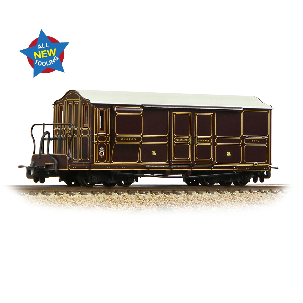 Bachmann Europe plc Ffestiniog Railway Curly Roof Van No.1 FR Lined Plum